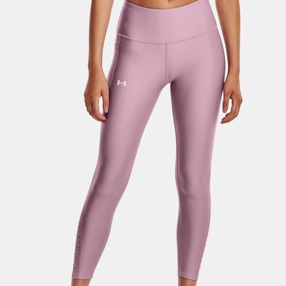 UNDER ARMOUR Women's HeatGear Armour No-Slip Waistband Ankle Leggings in Black - Picture 2 of 8